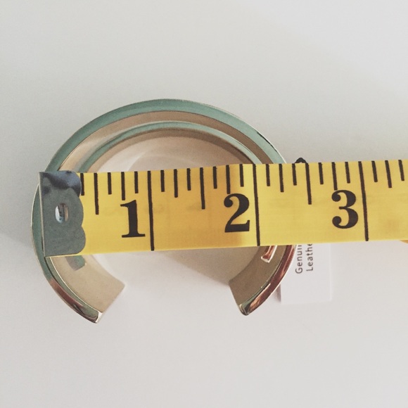 Croco-Embossed Leather Open Cuff Bracelet - Picture 3 of 6